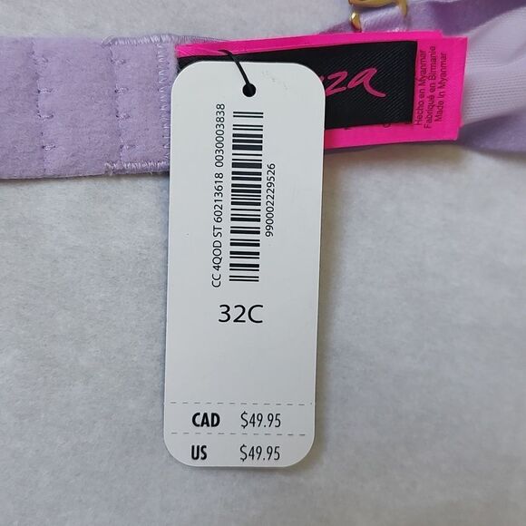 New With Tags La Senza Size 32C The Spacer Lightly‎ Lined Purple Demi Bra - Picture 9 of 11